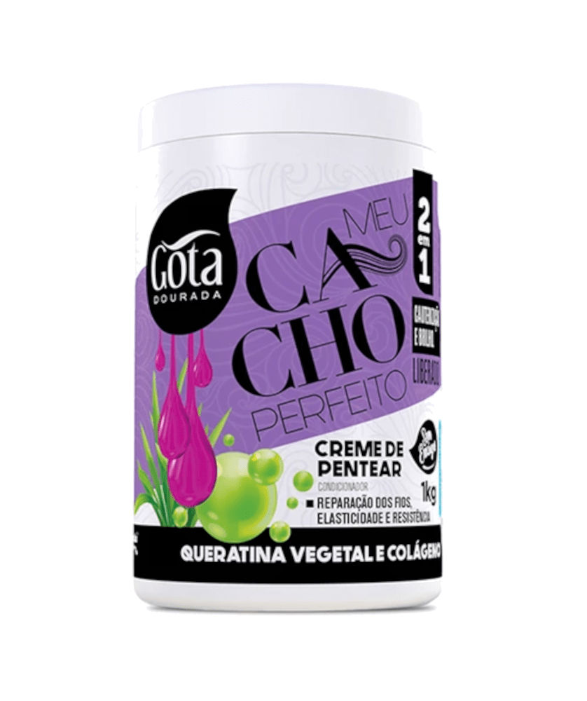 Gota Dourada Meus Cacho Perfeito Creme Para Pentear Colágeno 1kg