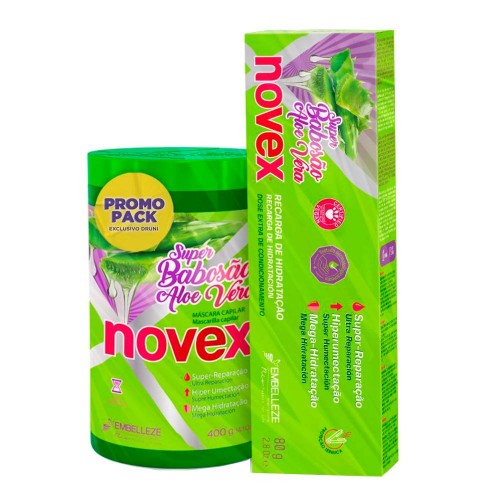 Pack Novex Babosão Máscara 400g + Recarga 80g.